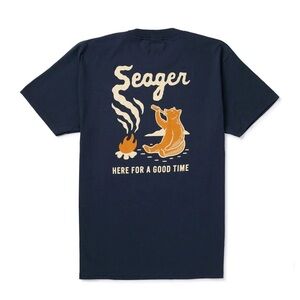 Seager Navy 'Here For A Good Time' Bear Graphic Tee